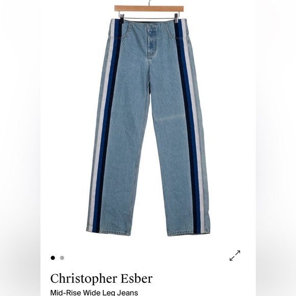 Christopher Esber Denim - Christopher Esber
Mid-Rise Jeans with stripe